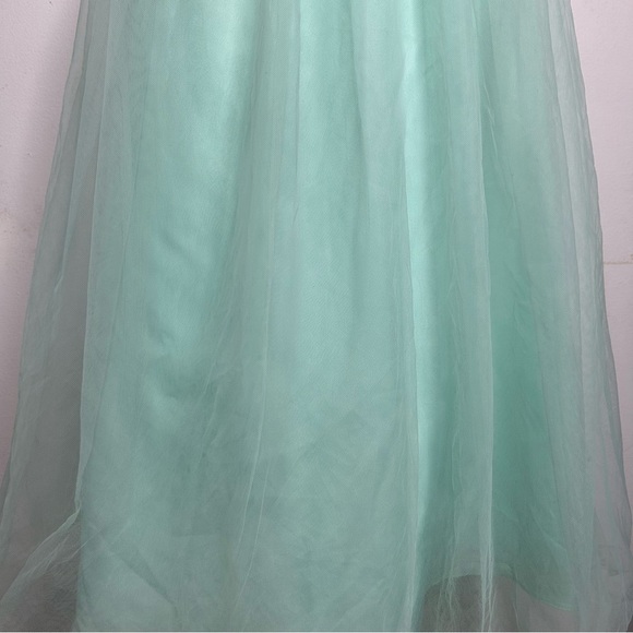 Davids Bridal Fairy Princess Dress Mint Green Chantilly Lace Tulle Fit & Flare - Picture 6 of 9